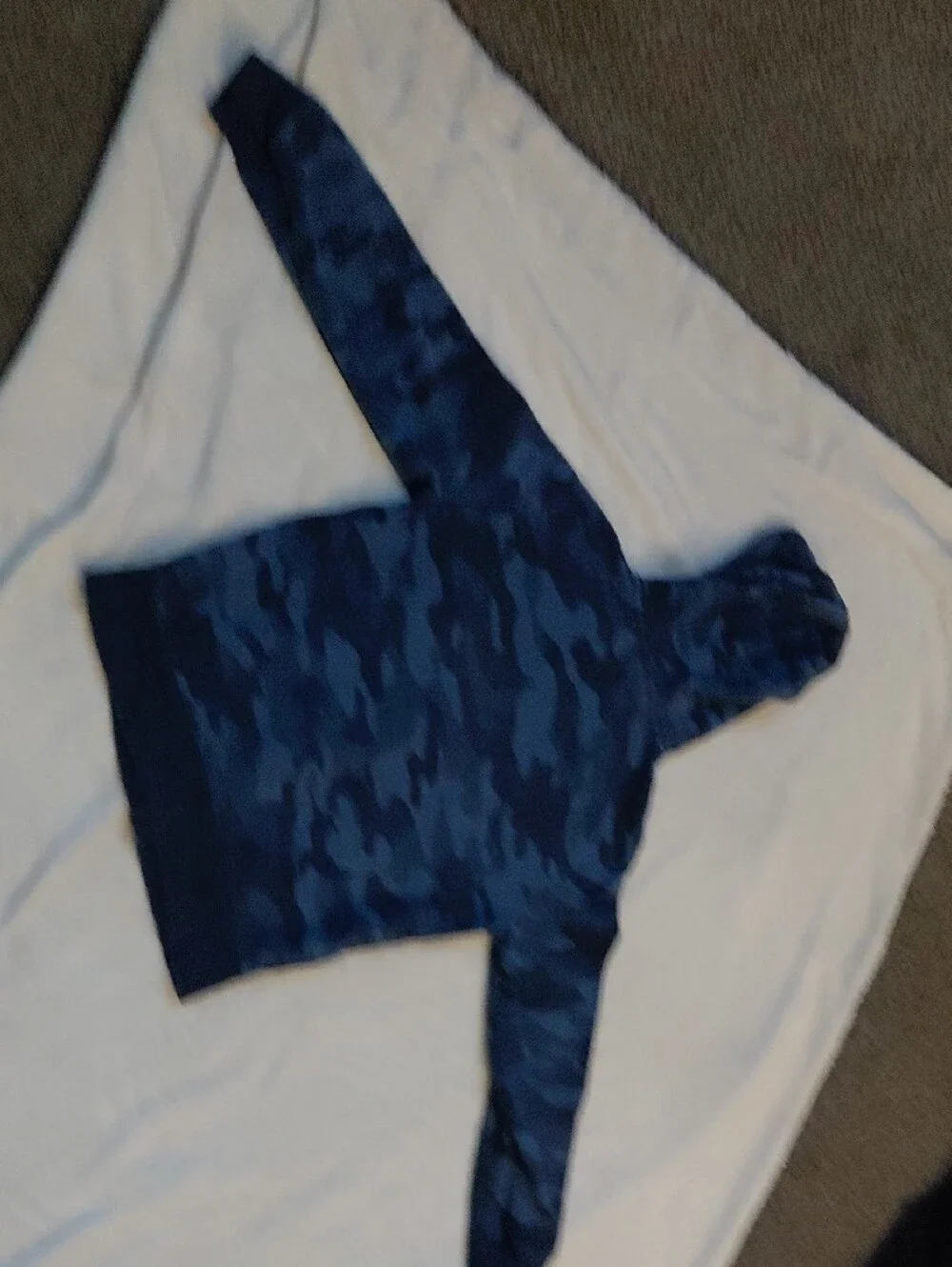 GAP Blue Camo Hooded Zip-Up Sweatshirt